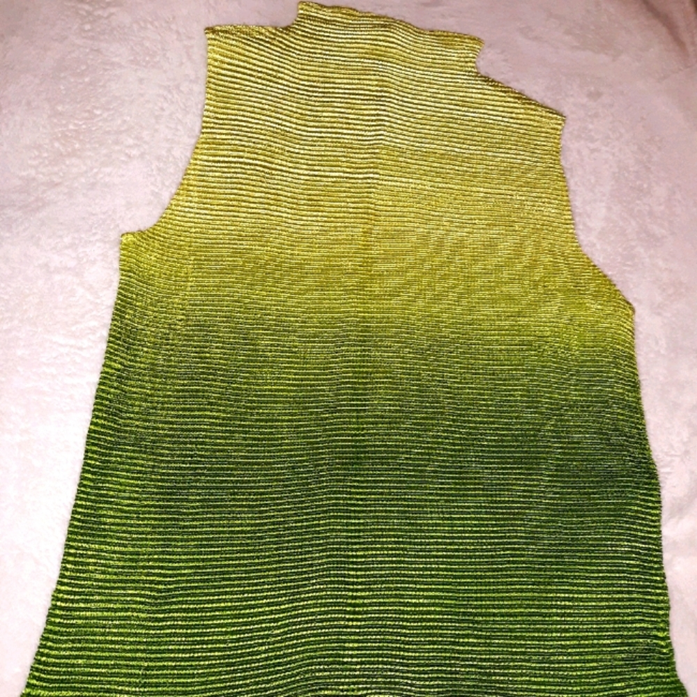 Studio C Ombre green stretchy tank top